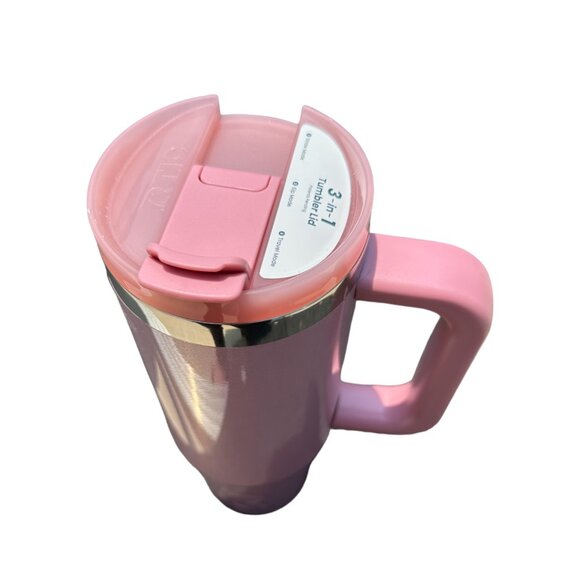 RTIC 30oz ROAD TRIP TUMBLER (CERAMIC LINING) - DUSTY ROSE GLITTER - Picture 3 of 3